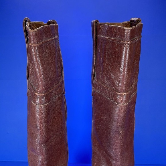 Vintage Kane Gold Label Exclusive‎ 3403 Brown Leather Boots Women’s 6.5 - 7 - Picture 5 of 13